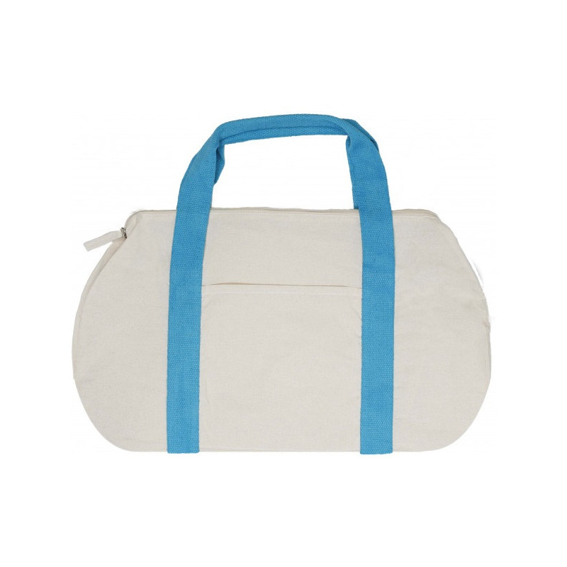 Le sac de sport coton zippé - 170 GR/M² bleu clair turquoise