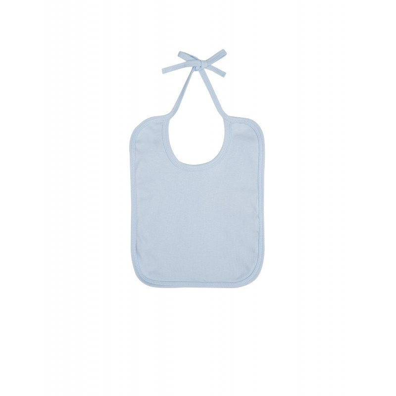 Bavoir bébé 100% coton Bio personnalisé bleu clair