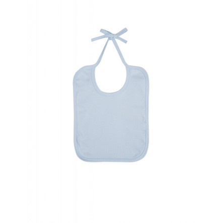 Bavoir bébé 100% coton Bio personnalisé bleu clair