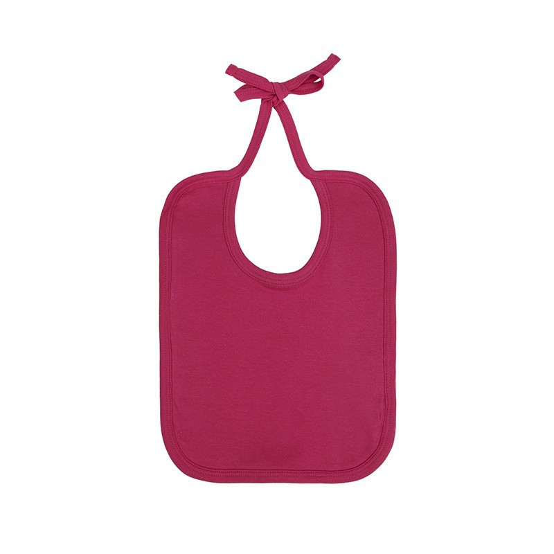 Bavoir bébé 100% coton Bio personnalisé rouge