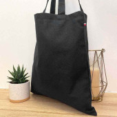 Tote bag en coton biologique noir - fabrication française