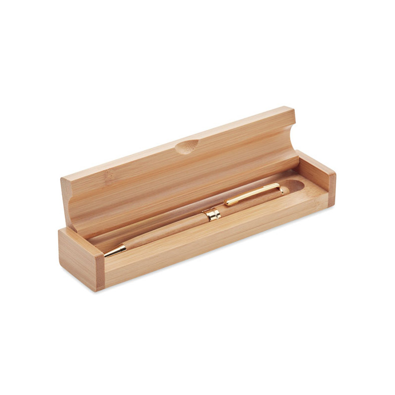 Stylo bille Bambou avec son coffret