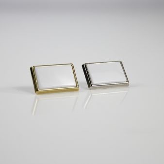 Pin's RECTANGLE Or et Argenté - personnalisable en France