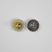 Pin's rond argenté et or made in france personnalisable