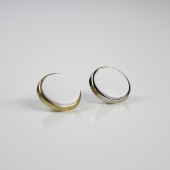 Pin's rond argenté et or made in france personnalisable