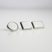 3 modèles de Pin's rond personnalisable - Argent et or - Bagart