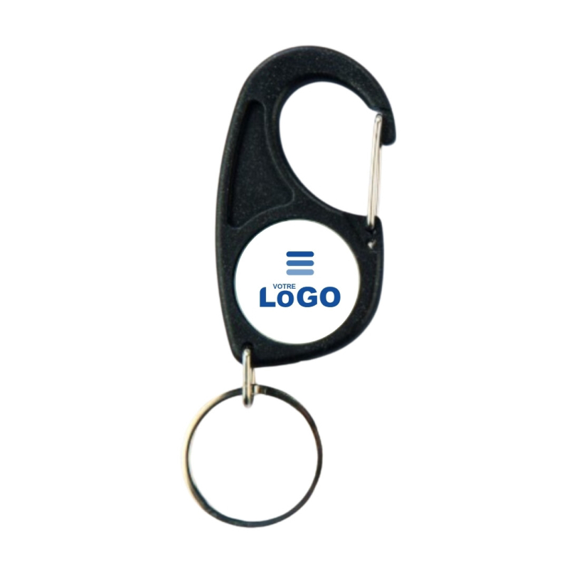 Porte-clés Mousqueton VW (Volkswagen) - Métal Robuste Argenté Et Bleu - Sous Blister - Idéal Pour Les Fans De La Marque