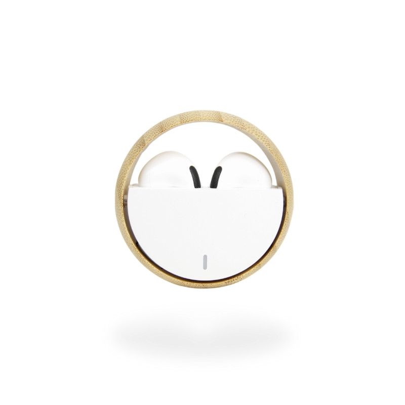 Les écouteurs Bluetooth personnalisable en bambou