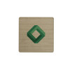 Badge français en bois carré