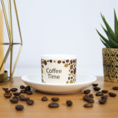 Tasse EXPRESSO avec soucoupe  sublimable dans nos ateliers