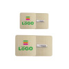 Badges bois carré - personnalisable avec votre logo
