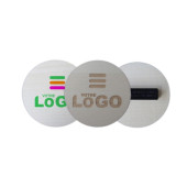 Badge français Bois ROND à aimant - personnalisable en ligne