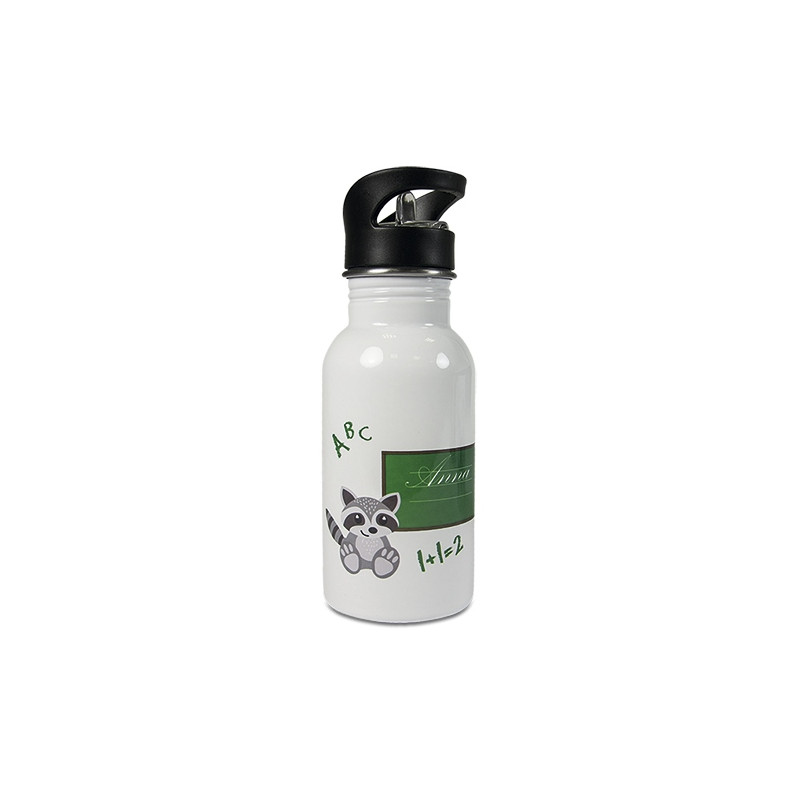 Gourde personnalisée en acier inoxydable avec bouchon paille - France