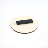 Badge français Bois ROND à aimant - personnalisable en ligne