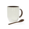 Mug BICOLOR avec cuillère - marron