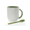 Mug BICOLOR avec cuillère  - vert