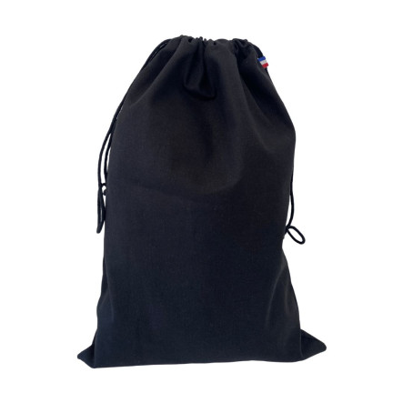 Pochon coton CRIMEE XL - 250 GR/M² - made in France - 100% bio - couleur noir - personnalisation - impression numérique