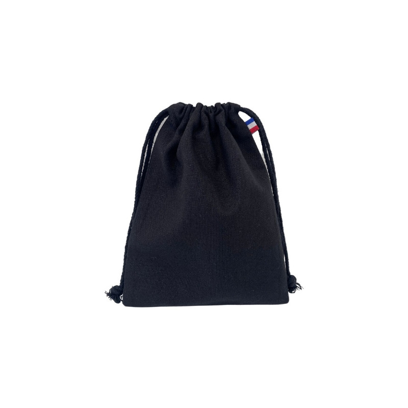 Pochon coton CRIMEE S - 250 GR/M² - made in France - 100% bio - couleur noir - impression numérique