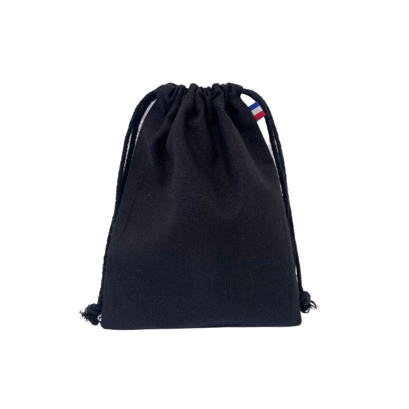 Pochon coton CRIMEE M - 250 GR/M² - made in France - impression quadrinumérique - noir