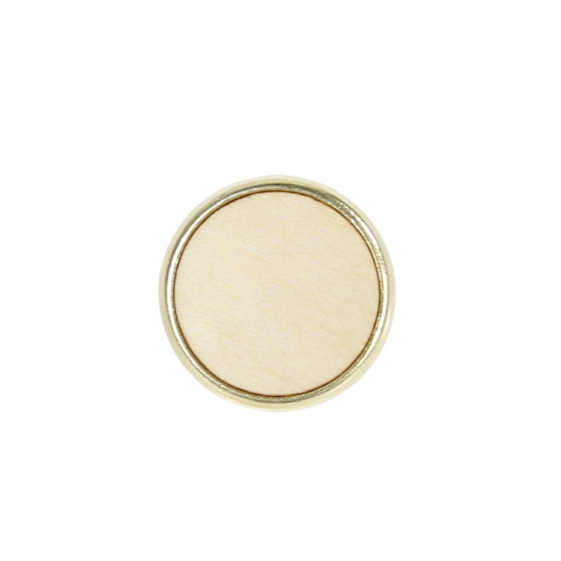 Pin's rond bois or - 20mm - personnalisable en ligne