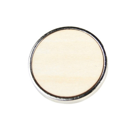 Pin's Rond Bois Argent - 25 mm - personnalisable