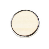 Pin's Rond Bois Argent - 25 mm - personnalisable