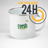 Mug en acier émaillé personnalisé | 24H Chrono