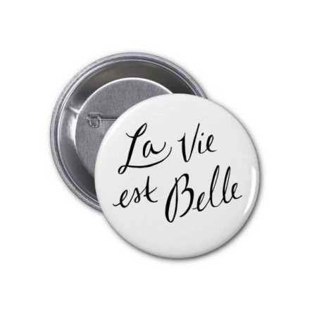 Badge EPINGLE ROND brillant fabriqué en France