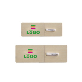 Badges bois - personnalisable avec votre logo