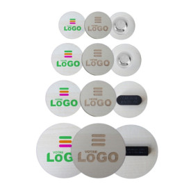 Badge publicitaire en Bois ROND - Made in France