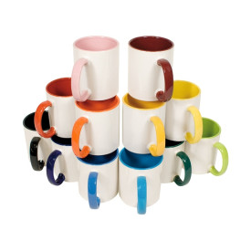 Mug Bicolore en céramique personnalisé - France Marron rouge